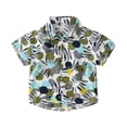thumbnail image 1 of Coerni Kids Toddler Baby Girls Spring Summer Print Short Sleeve Collar Shirts Kids Sports Wear Girls, 1 of 3
