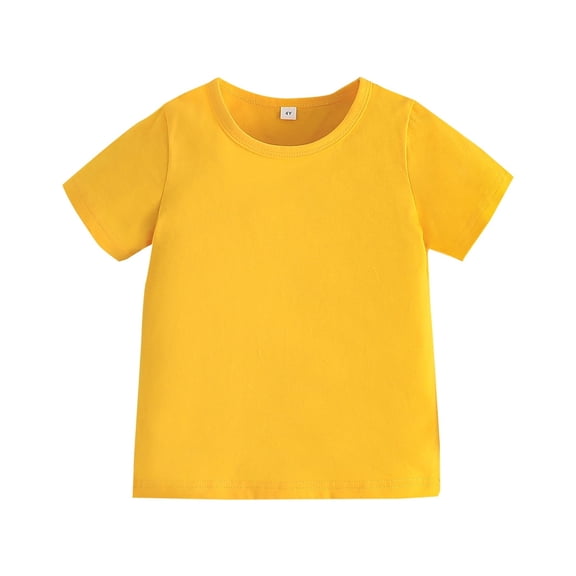 Coerni Kids Toddler Baby Girls Spring Summer Solid Short Sleeve Tshirt Clothes Little Girl Long Sleeves