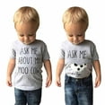 thumbnail image 1 of Coerni Kids Toddler Boys Cotton Letter Print T Shirts Flip Cow Pattern Tees Short Sleeve Round Neck Top Summer Clothes, 1 of 8