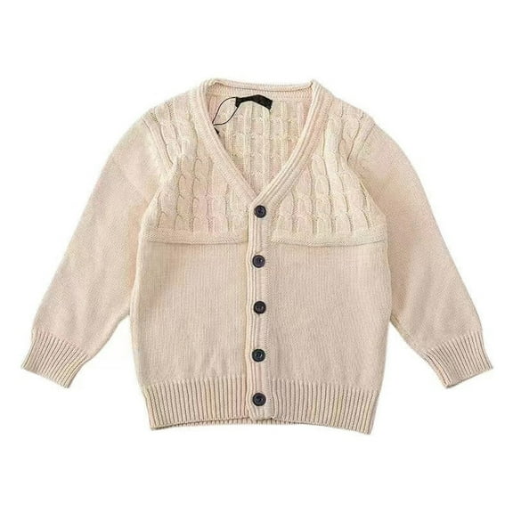 Coerni Kids V-Neck Cardigan Toddlers Cable Knit Sweater Soft Cotton Outerwear Preppy Tween Girl Button Jacket Coat School Uniform