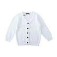 thumbnail image 1 of Coerni Kids V-Neck Cardigan Toddlers Cable Knit Sweater Soft Cotton Outerwear Preppy Tween Girl Button Jacket Coat School Uniform, 1 of 7