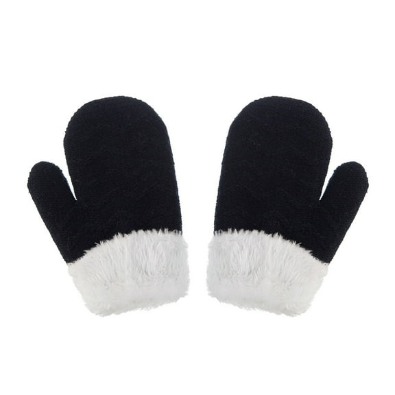 Coerni Knitted Gloves Kids Toddler Winter Boys for Girls Warm Mittens Gloves Baby Winter Mittens Snow Kids Gloves Mittens Crow Gloves