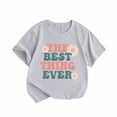 thumbnail image 1 of Coerni Kods Comfy Tees Toddler Boys Girls THE BEST THING EVER Cartoon Print Boys Girls Tops Summer Short Sleeve T Shirt, 1 of 6