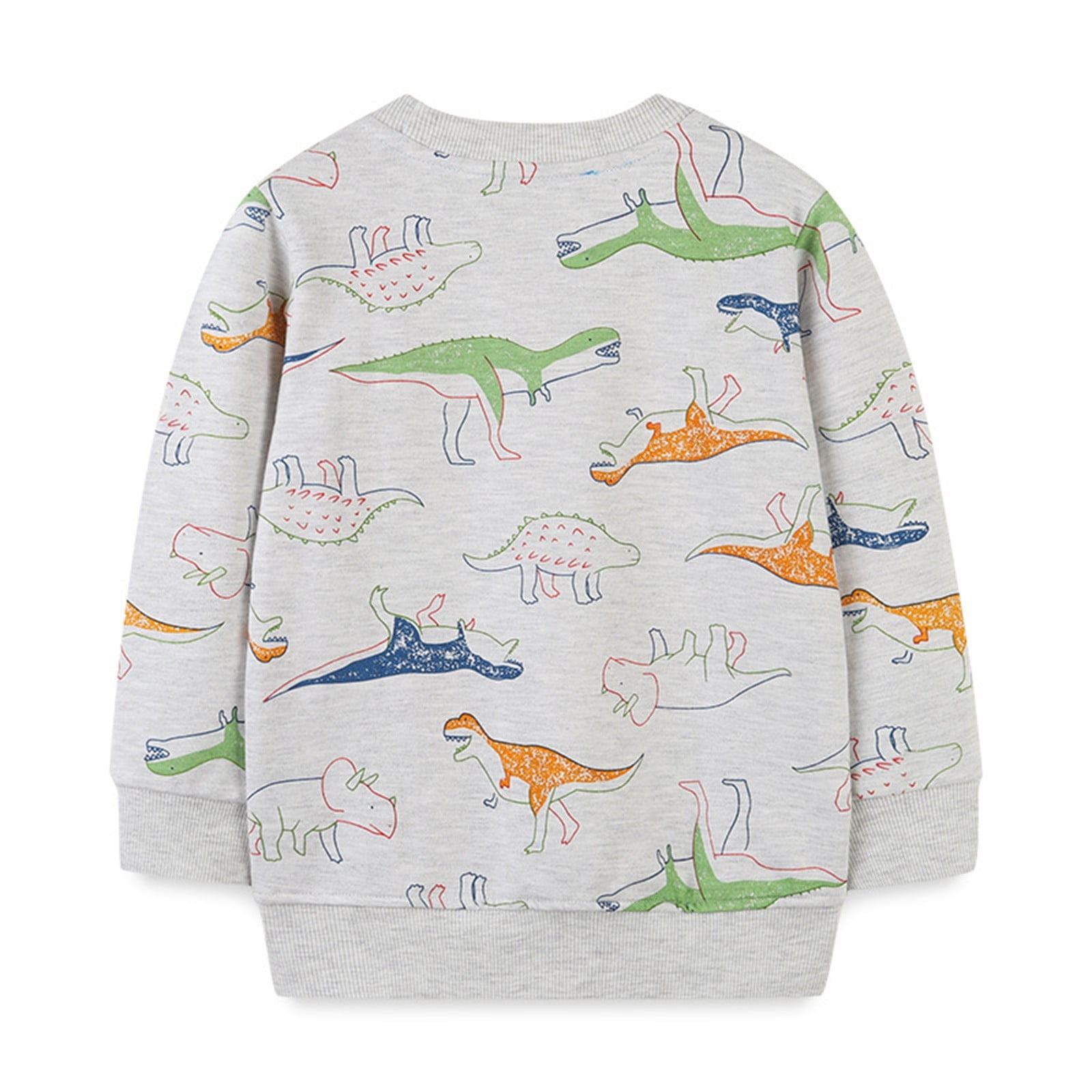 Koton Sweatshirt Crew Neck Long Sleeve Brushed Interior Dinosaur - 12