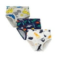 thumbnail image 1 of Coerni Little Boys Cartoon Dinosaur Pattern Cotton Underwear Briefs Kids Toddler Pack of 3 Breathable Tagless Underpants, 1 of 3