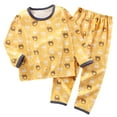 thumbnail image 1 of Coerni Little Boys Girls Pajamas Set Cute Cartoon Long Sleeve Cotton Sleepwear Pjs Kids Toddler Loungewear Fall Outfit, 1 of 4