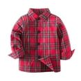 thumbnail image 1 of Coerni Little Boys Long Sleeve Button Down Casual Dress Shirt Plaid Buttons Shirt Boys Casual Shirt Gentleman Outfit, 1 of 2