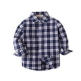 thumbnail image 1 of Coerni Little Boys Long Sleeve Button Down Casual Dress Shirt Plaid Buttons Shirt Boys Casual Shirt Gentleman Outfit, 1 of 2