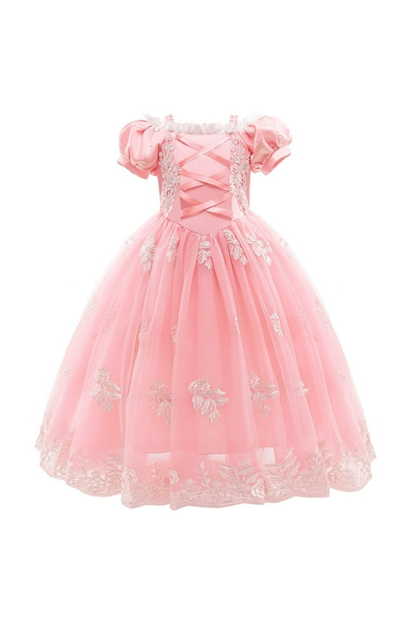 Coerni Little Girls Halloween Dresses Party Fancy Outfits for Kids Long Evening Gown Princess Birthday Clothes Dress Up