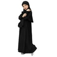 thumbnail image 1 of Coerni Muslim Girl Dress One-Piece Abaya for Kids Islamic Kaftan Prayer Long Robe Hoodied Hijab Middle East Dubai Clothes, 1 of 3