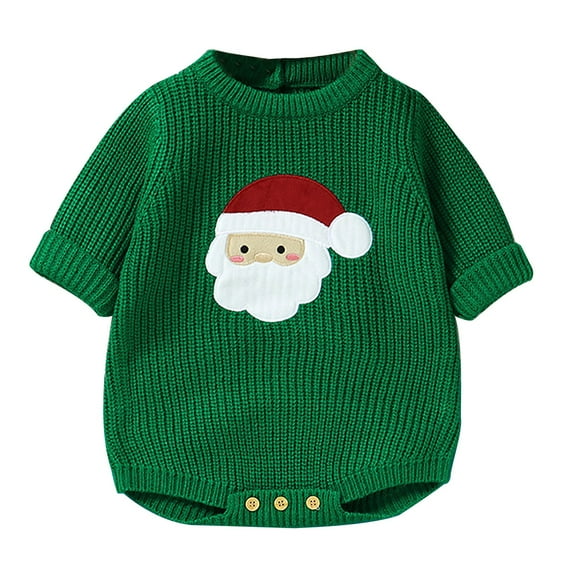 Coerni My First Christmas Baby Boy Outfit Baby Girl Boy Christmas Outfit Long Sleeve Letter Sweatshirt Romper Bodysuit Fall Winter Clothes