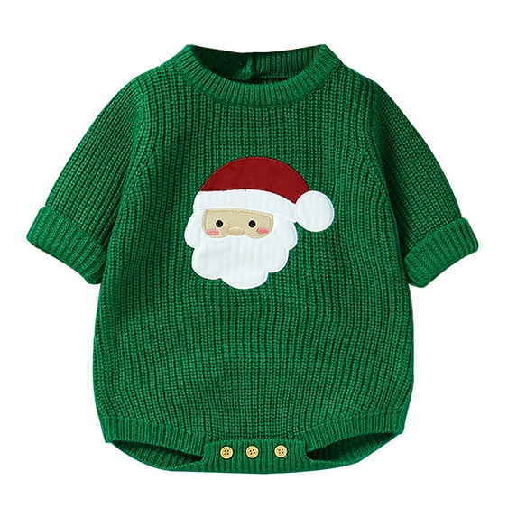 Coerni My First Christmas Baby Boy Outfit Baby Girl Boy Christmas Outfit Long Sleeve Letter Sweatshirt Romper Bodysuit Fall Winter Clothes