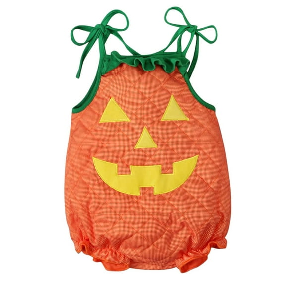 Coerni My First Halloween Baby Girl Boy Outfit Pumpkin Bubble Romper Toddler Kids Jumpsuit Cute Girls Pumpkin Clothes