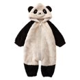 thumbnail image 1 of Coerni New Born Baby Boys Girls Cute Cartoon Warmer Romper Plush Panda Suit Winter Outfits 3 Month Winter Boy Jumpsuit, 1 of 9