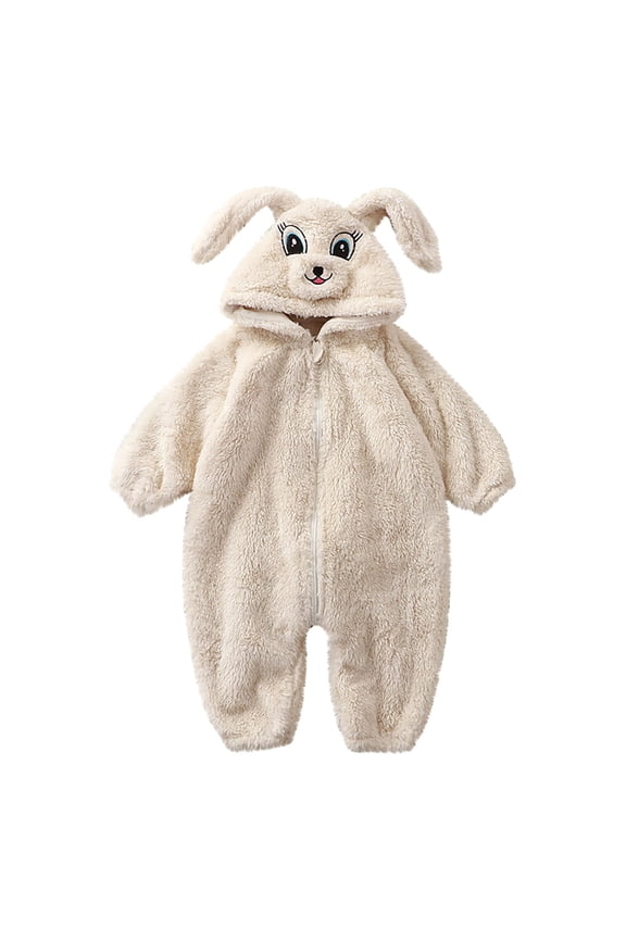 Coerni New Born Baby Boys Girls Cute Cartoon Warmer Romper Plush Panda Suit Winter Outfits 3 Month Winter Boy Jumpsuit