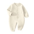thumbnail image 1 of Coerni New Born Baby Cotton Outfits Romper Cute Star Jumpsuit Long Sleeve Button Down Bodysuit Overalls Plain Baggy Footless Onesie, 1 of 9