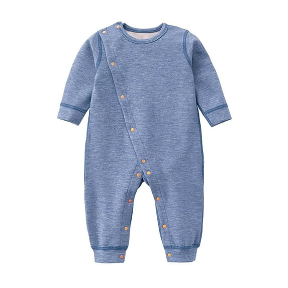 Coerni New Born Baby Girls Boys Warm Soft Romper Jumpsuit 0 24 Months Baby New Born Solid Color Rompers Winter Outfits