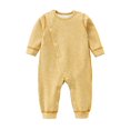 thumbnail image 1 of Coerni New Born Baby Girls Boys Warm Soft Romper Jumpsuit 0 24 Months Baby New Born Solid Color Rompers Winter Outfits, 1 of 6