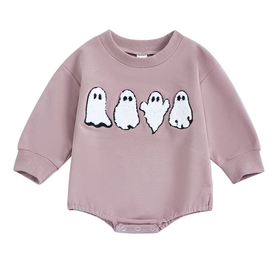 Coerni New Born Halloween Outfit Girls Boys Cute Romper Bubble Sweatshirt Bodysuit Fall Halloween Baby Clothes Pumpkin Onesie