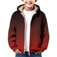 thumbnail image 1 of Coerni Oversized Fuzzy Fleece Sweatshirt for Boys Girls Fleece Lined Sherpa Pullover Full Zip Gradient Thermal Jacket Hoodies Coat, 1 of 8