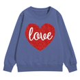 thumbnail image 1 of Coerni Oversized Sweatshirts for Girls Cotton Crewneck Long Sleeve Pullover Cute Heart Graphic Shirts Athletic Warm Trendy Clothes, 1 of 6