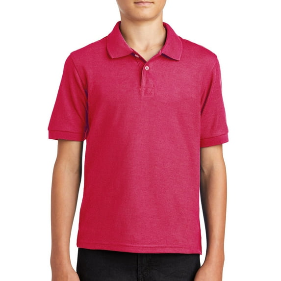 Coerni Polo Shirts for Boys Short Sleeve Solid 𝗦tretch Youth School Uniform Golf Polo Sports Athletic Casual Tops
