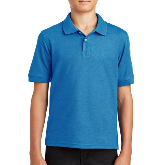 Coerni Polo Shirts for Boys Short Sleeve Solid 𝗦tretch Youth School Uniform Golf Polo Sports Athletic Casual Tops