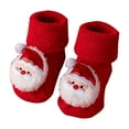 thumbnail image 1 of Coerni Rattle Socks Baby Christmas Baby Socks Little Boy Girl Christmas Socks Baby Non Slip First Socks With 3D Motifs Kids Stripes Socks, 1 of 5