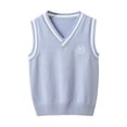 thumbnail image 1 of Coerni School Sweater Vest for Boys Girls V Neck Sleeveless Preppy Clothes Soft Comfy Pullover Fashion Knit Waistcoat, 1 of 8