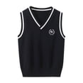thumbnail image 1 of Coerni School Sweater Vest for Boys Girls V Neck Sleeveless Preppy Clothes Soft Comfy Pullover Fashion Knit Waistcoat, 1 of 8