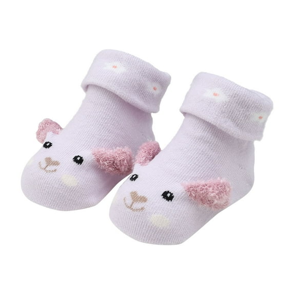 Coerni Socks Floor Socks Baby Cotton Socks Autumn Spring New Half Velvet Soft Skin Boys Girls Cartoon Rubber Sole Socks for Toddlers