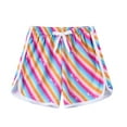 thumbnail image 1 of Coerni Sports Shorts for Girls 2to8 Years Toddler Boys Cartoon Striped Print Printed Yoga Shorts Kids Beach Shorts, 1 of 6
