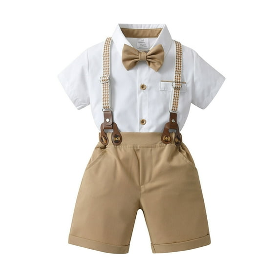 Coerni Spring Outfits for Boys The New Boy 2pc Set Summer Handsome Gentleman Children's Suit Vintage Baby Boy Clothes Hawaii Holiday Set