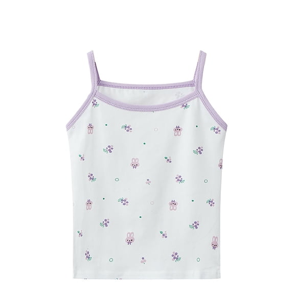 Coerni Summer Girls Cool Vest Pure Cotton Small Children's Vest Bottom To Wear Sleeveless Top Baby Outside To Wear Shirt Girl Workout Too