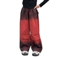 thumbnail image 1 of Coerni Teen Boys Girls Retro Cargo Pants Denim Tie-Dye Baggy Jeans Loose High Wide Leg Summer Casual Trousers Kids Comfy Preppy, 1 of 6