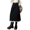 thumbnail image 1 of Coerni Teen Girls Denim Skirts Buttons Baggy Straight Casual Bottoms Dress Kids Long Jeans Dresses Summer Streetwear Skirts, 1 of 6