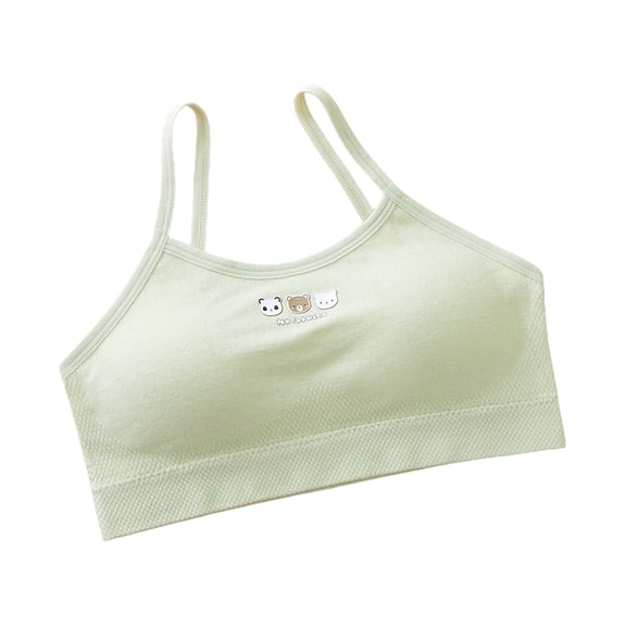 Coerni Teen Girls Seamless Training Bras Adjustable Straps Sports Bras Cotton Cropped Training Bra 4t Underwear Toddler Girl