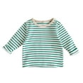 thumbnail image 1 of Coerni Toddler Baby Boy Girl Long Sleeve Crewneck Pullover Sweatshirt Sweater Tops Casual Striped Basic Layering T-Shirt Tee, 1 of 9