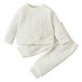 thumbnail image 1 of Coerni Toddler Baby Boy Outfits New born Fall Winter Clothes Knitted Pullover Sweaters Tops Sweatpants Sets 2pcs, 1 of 7