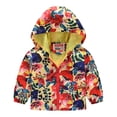 thumbnail image 1 of Coerni Toddler Baby Boys Cartoon Dinosaur Print Hooded Jacket Long Sleeve Windproof Coats Zip Up Trench Windbreaker Outerwear, 1 of 4