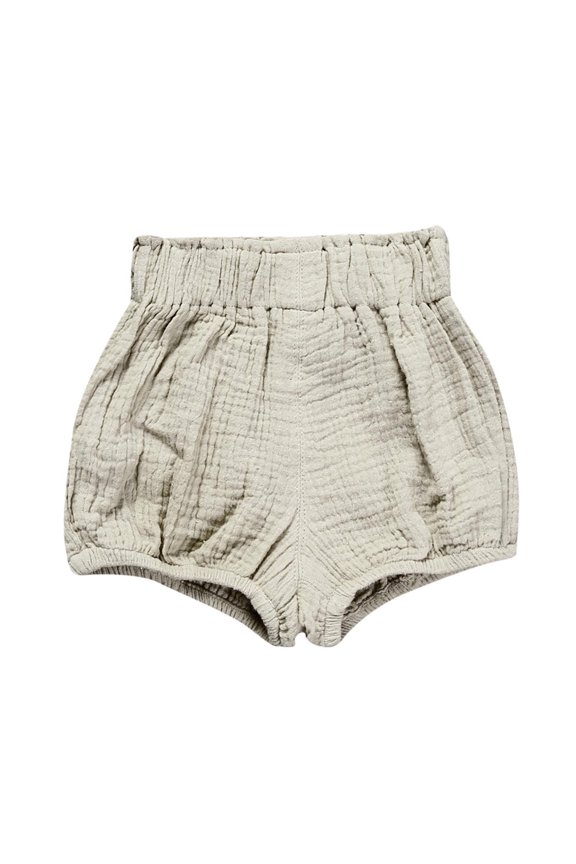 Coerni Toddler Baby Boys Girls Cotton Linen Bread Pants Solid Color High Waist Elastic Shorts Large PP Shorts