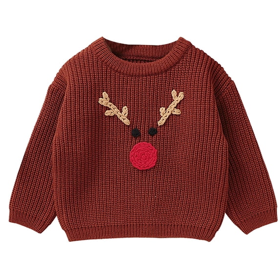 Coerni Toddler Baby Boys Girls Halloween Knitted Sweater Pumpkin Warm Pullover Sweatshirt Knitwear Fall Winter Clothes