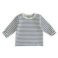 thumbnail image 1 of Coerni Toddler Baby Boys Girls Striped Crewneck Sweatshirt Long Sleeve Pullover Sweatshirts Sweater Casual Tops Basic T-Shirt, 1 of 9