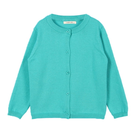 Coerni Toddler Baby Cotton Knit Sweater Boys' Girls' Long Sleeve Crewneck Cardigan Solid Color Button Sweaters Outwear