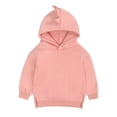 thumbnail image 1 of Coerni Toddler Baby Dinosaur Hoodies Pullover Boys Girls Novelty Hooded Sweatshirt Girls Solid Cotton Tops Fall Winter Clothes, 1 of 8
