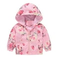 thumbnail image 1 of Coerni Toddler Baby Dinosaur Rain Jacket Boys Girls Cartoon Hooded Coat Lightweight Windbreaker Raincoat Zip Lightweight Outwear, 1 of 8