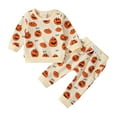 thumbnail image 1 of Coerni Toddler Baby Girl Clothes 3 6 9 12 18 24 Months Fall Outfits Solid Long Sleeve Sweatshirt Tops + Pants Fall Outfits, 1 of 8