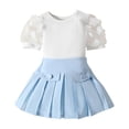 thumbnail image 1 of Coerni Toddler Baby Girl Skirts Outfit Spring Summer Kids Clothes Sleeveless Knit Vest Top + Pleated A Line Skirt Set, 1 of 5
