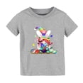 thumbnail image 1 of Coerni Toddler Baby Girl's Tunic Tops Baby Bunny Tshirt Easter Short Sleeve Tees Tops Bunny Tshirt Clothes for Girls, 1 of 6