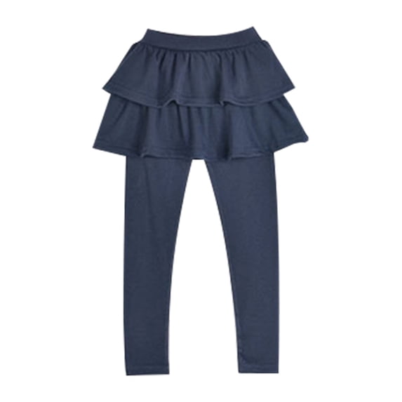Coerni Girls Leggings with Skirts School đšniform Pants Stretchy Skirt Leggings Comfortable Soft Pants Warm Jegging